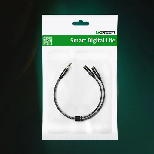 Ugreen AV123 headphone cable 3.5 mm minijack (male) - 2x 3.5 mm minijack (female) - black - Audio cables<<<HurtelXML