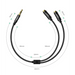 Ugreen AV123 headphone cable 3.5 mm minijack (male) - 2x 3.5 mm minijack (female) - black - Audio cables<<<HurtelXML