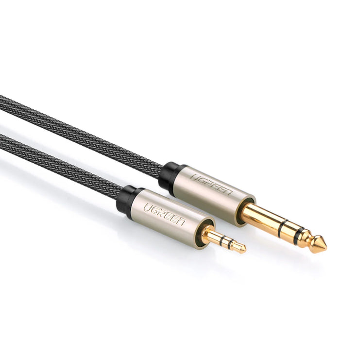 Ugreen AV127 10625 audio TRS cable mini jack 3.5mm / jack 6.35mm 1m - gray - Audio cables<<<HurtelXML