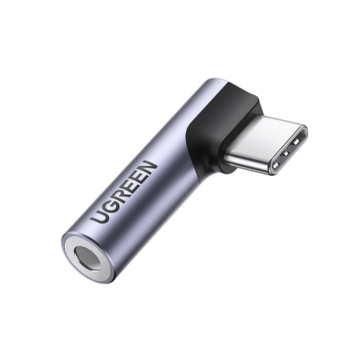 Ugreen AV154 80384 USB-C adapter (male) angled / mini jack 3.5mm (female) - gray - USB adapters<<<HurtelXML