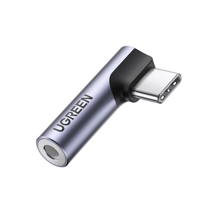 Ugreen AV154 80384 USB-C adapter (male) angled / mini jack 3.5mm (female) - gray - USB adapters<<<HurtelXML
