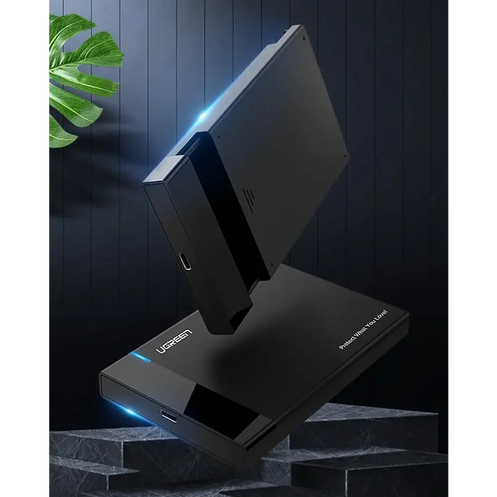 Ugreen bay for HDD SSD disk housing 2.5 ’’ SATA USB 3.2 Gen 1 (5 Gbps) micro USB SuperSpeed + 0.5 m cable black (US221