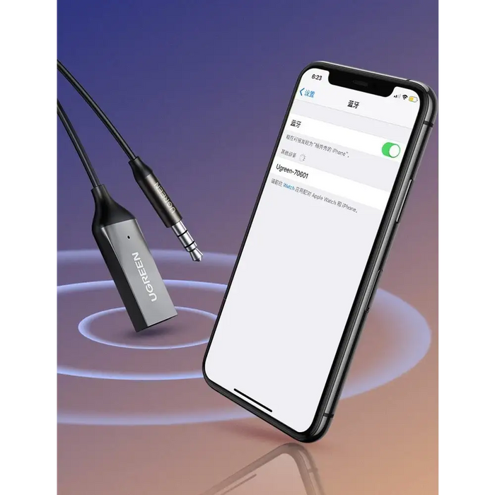 Ugreen Bluetooth 5.3 audio receiver USB cable audio adapter AUX jack black (70601 CM309) - Audio