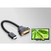 Ugreen cable cable adapter adapter DVI 24 + 5 pin (female) - HDMI (male) 22 cm black (20136) - Video cables<<<HurtelXML