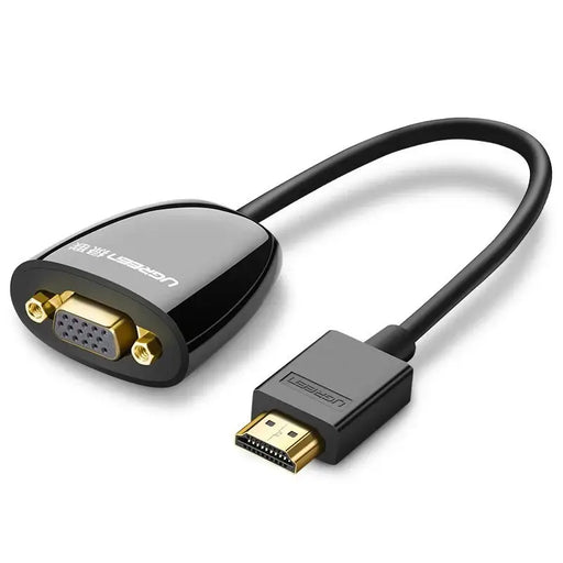 Ugreen Cable Cord Adapter Unidirectional HDMI (Male) to VGA (Female) FHD Black (MM105 40253) - Video