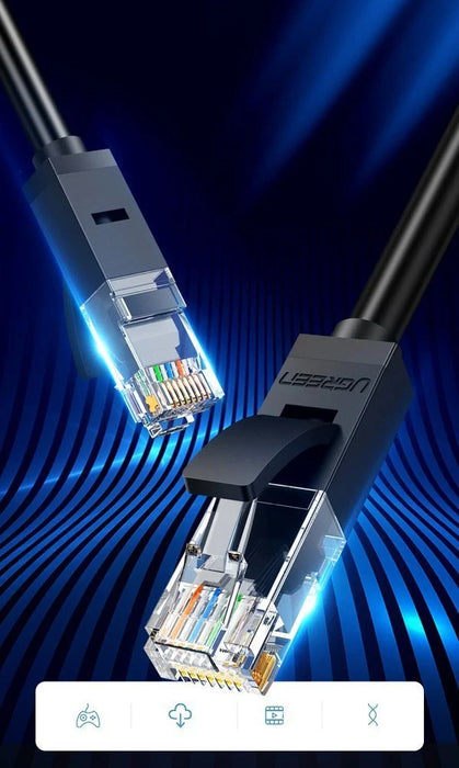 Ugreen Cable Ethernet patch cord RJ45 Cat 6 UTP 1000Mbps 3m black (20161) - Network cables<<<HurtelXML