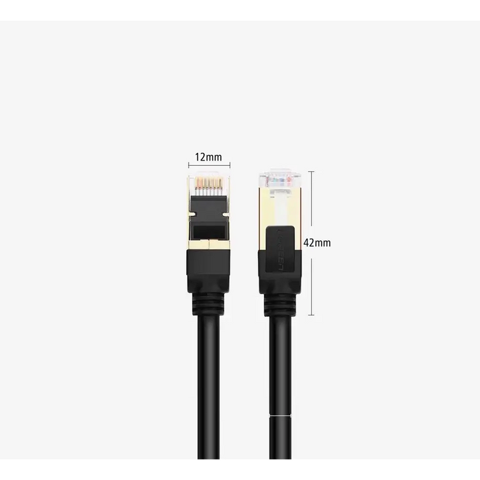 Ugreen Cable Ethernet patch cord RJ45 Cat 7 STP LAN 10Gbps 2m black (11269) - Network cables<<<HurtelXML