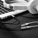 Ugreen cable cable headphone splitter 3.5 mm mini jack AUX microphone 20cm (microphone + stereo output) silver (30619)