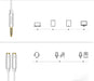 Ugreen cable cable headphone splitter 3.5 mm mini jack AUX microphone 20cm (microphone + stereo output) silver (30619)