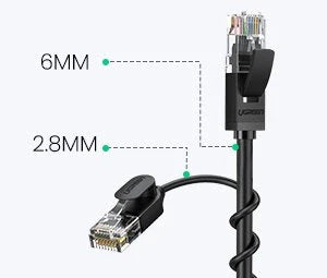 Ugreen cable internet network cable Ethernet patchcord RJ45 Cat 6A UTP 1000Mbps 3m black (70653) - Network