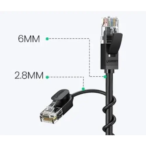 Ugreen cable internet network cable Ethernet patchcord RJ45 Cat 6A UTP 1000Mbps 10m black (70656) - Network