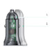 Ugreen Car Charger USB Type C / USB 24W Power Delivery Quick Charge Gray (30780) - Cell phone USB charger<<<HurtelXML