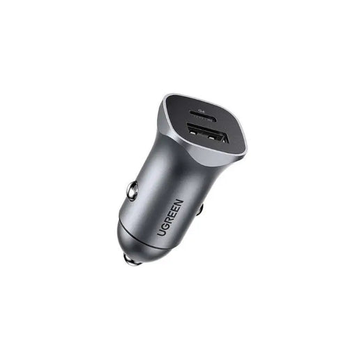 Ugreen CD130 USB-A / USB-C 30W Car Charger - Gray - Зарядни устройства<<<Аксесоари за мобилни устройства и