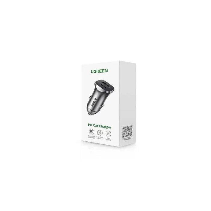Ugreen CD130 USB-A / USB-C 30W Car Charger - Gray - Зарядни устройства<<<Аксесоари за мобилни устройства и