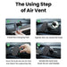 Ugreen CD345 magnetic car holder for air vent - black - Cell phone holders<<<HurtelXML