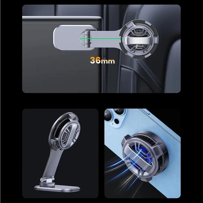 Ugreen CD380 magnetic holder with inductive charger for Tesla car - gray - Cell phone holders<<<HurtelXML