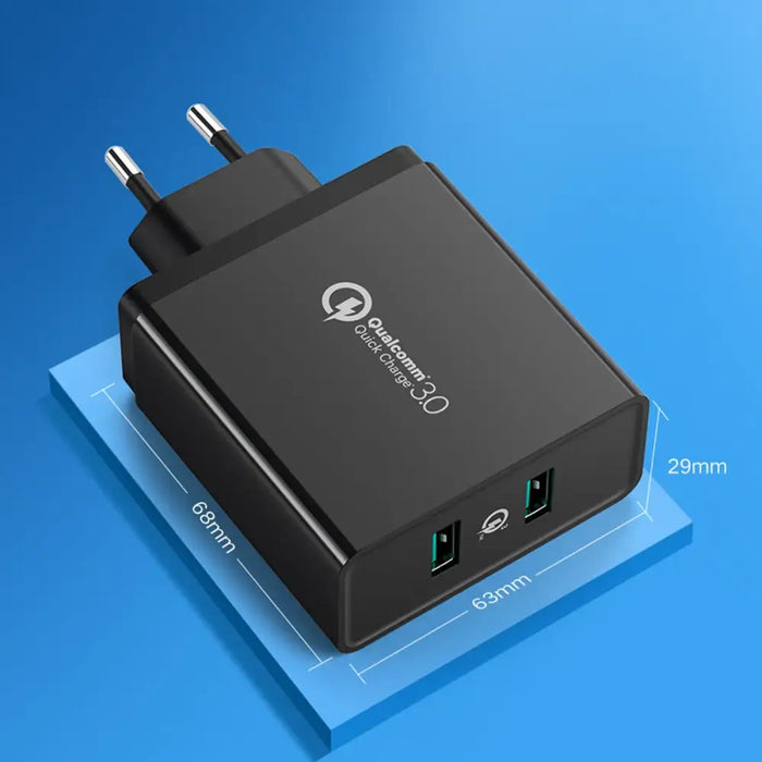 Ugreen charger 2xUSB-A 36W QC3.0 black (CD161) - Cell phone USB charger<<<HurtelXML