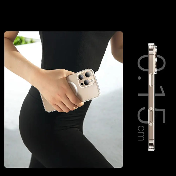 Ugreen Classy Clear Magnetic Case for iPhone 16 Pro - Transparent - Cell phone cases and covers<<<HurtelXML