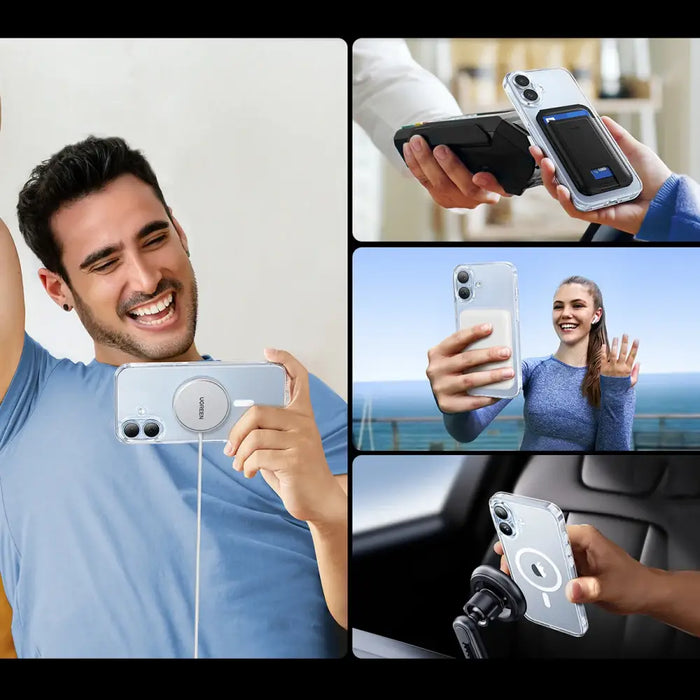 Ugreen Classy Clear Magnetic iPhone 16 Case - Transparent - Cell phone cases and covers<<<HurtelXML