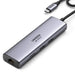 Ugreen CM512 90568 USB-C Adapter - 2x USB-A 3.0 / HDMI / RJ45 / SD and TF Card Reader / USB-C PD 100W - Gray - USB
