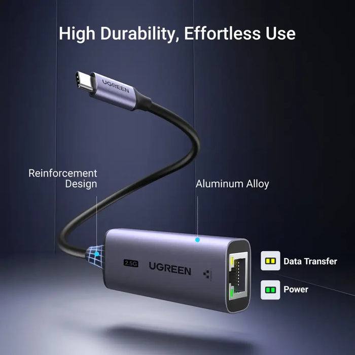 Ugreen CM648 USB-C to RJ45 Ethernet 2.5G adapter - gray - USB adapters<<<HurtelXML&&&Exhibition product<<<HurtelXML