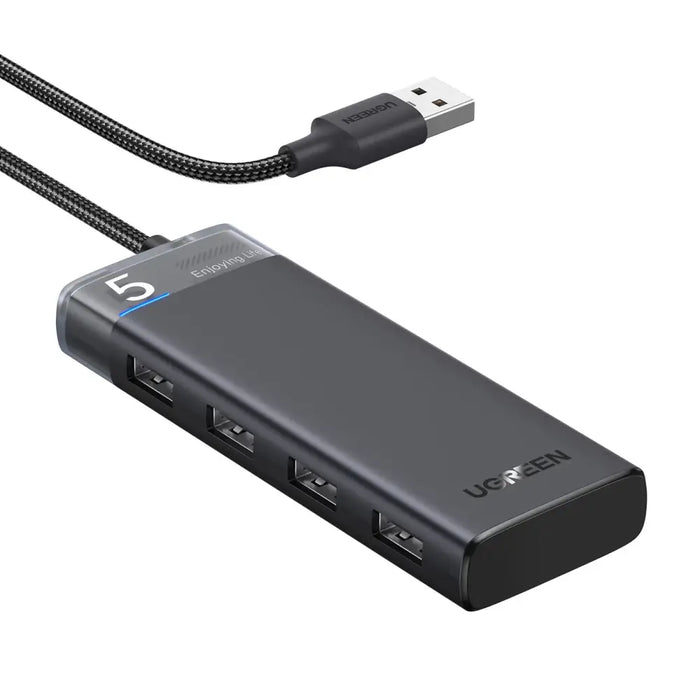 Ugreen CM653 HUB with 4 USB-A ports and USB-A power cable - black - USB hubs<<<HurtelXML
