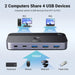 Ugreen CM662 USB 3.0 switch 2-in-4 switch + 2x USB-A cable - black - KVM switches<<<HurtelXML&&& switche