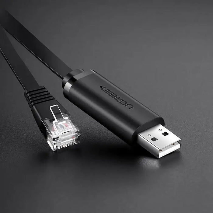 Ugreen console cable USB - Ethernet RJ45 1.5m black (CM204) - Network cables<<<HurtelXML