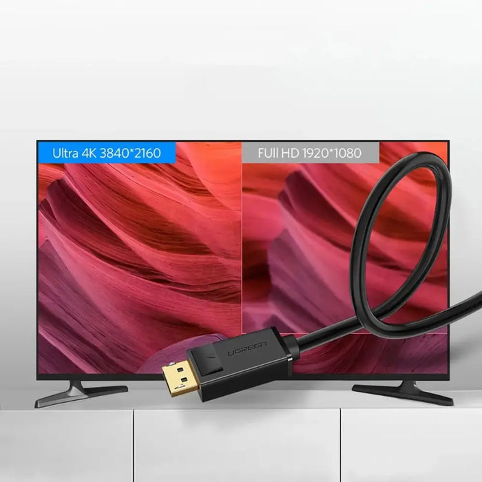 Ugreen DP102 10211 DisplayPort 1.2 4K / DisplayPort 1.2 4K Cable 2 m - Black - Video cables<<<HurtelXML&&&Кабели