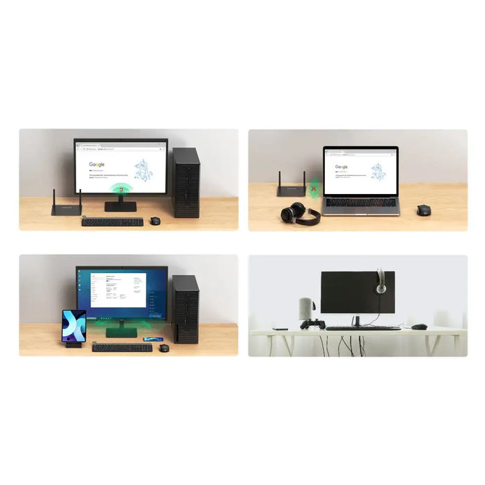 Ugreen dual-band adapter external USB network card - WiFi 11ac AC650 black (CM448) - USB adapters<<<HurtelXML
