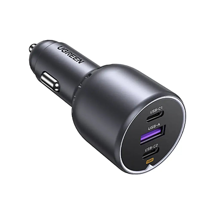 Ugreen EC705 car charger 130W 2x USB-C 1x USB-A - gray - Cell phone USB charger<<<HurtelXML&&&Car chargersZSA-GNI<<<Car
