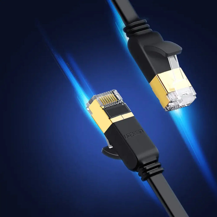 Ugreen Ethernet patch cord U/FTP Cat. 7 10Gb/s flat 0.5m black (NW106) - Network cables<<<HurtelXML