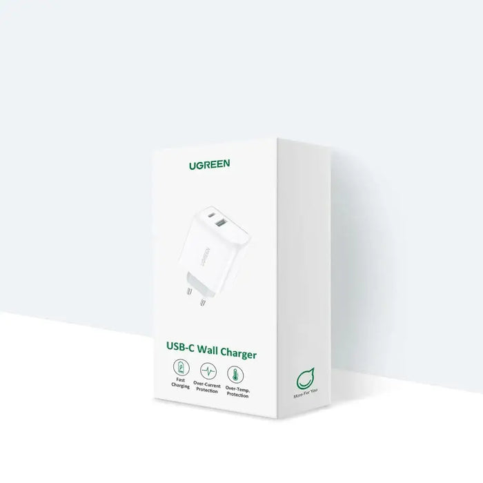 Ugreen Fast USB Type C / USB Wall Charger 36 W Quick Charge 4.0 Power Delivery white (60468 CD170) - Cell phone USB
