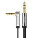 Ugreen flat angled cable AUX audio cable 3.5 mm mini jack 0.5 m black (AV119 10596) - Audio cables<<<HurtelXML