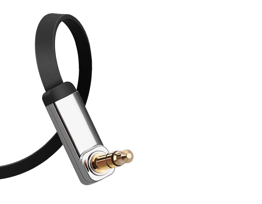 Ugreen flat cable AUX audio cable 3.5 mm mini jack 3m silver (10728) - Audio cables<<<HurtelXML