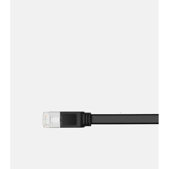 Ugreen Flat Cable Internet Cable Ethernet Patchcord RJ45 Cat 6 UTP 1000Mbps 0.5m Black (50183) - Network