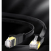 Ugreen Flat Cable Internet Network Cable Ethernet Patchcord RJ45 Cat 7 STP LAN 10 Gbps 3m Black (NW106 11262) - Network