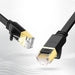 Ugreen Flat Cable Internet Network Cable Ethernet Patchcord RJ45 Cat 7 STP LAN 10 Gbps 3m Black (NW106 11262) - Network
