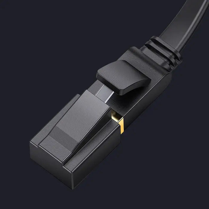 Ugreen Flat Cable Internet Network Cable Ethernet Patchcord RJ45 Cat 7 STP LAN 10 Gbps 3m Black (NW106 11262) - Network