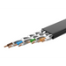 Ugreen Flat Cable Internet Network Cable Ethernet Patchcord RJ45 Cat 7 STP LAN 10 Gbps 3m Black (NW106 11262) - Network