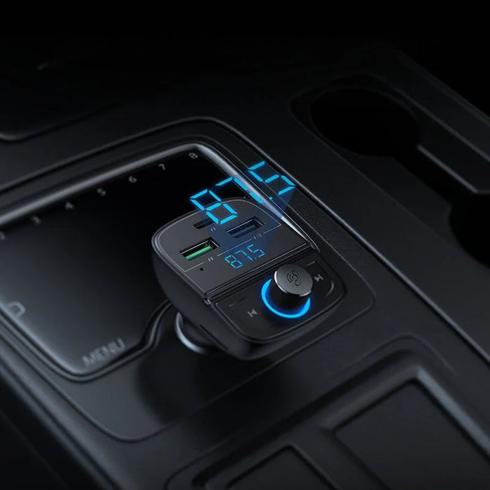 Ugreen FM Transmitter Bluetooth 5.0 MP3 car charger 3x USB TF micro SD 4.8 A black (CD229) - Cell phone USB