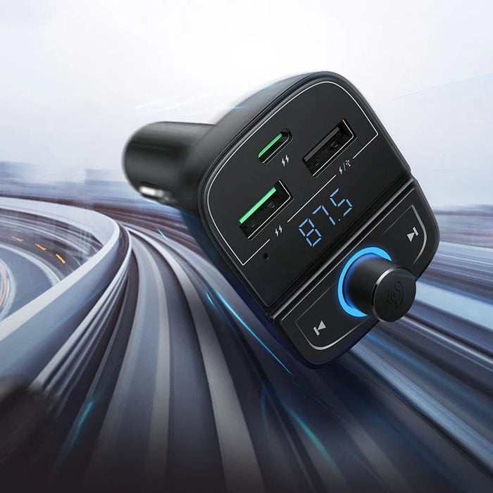 Ugreen FM Transmitter Bluetooth 5.0 MP3 car charger 3x USB TF micro SD 4.8 A black (CD229) - Cell phone USB