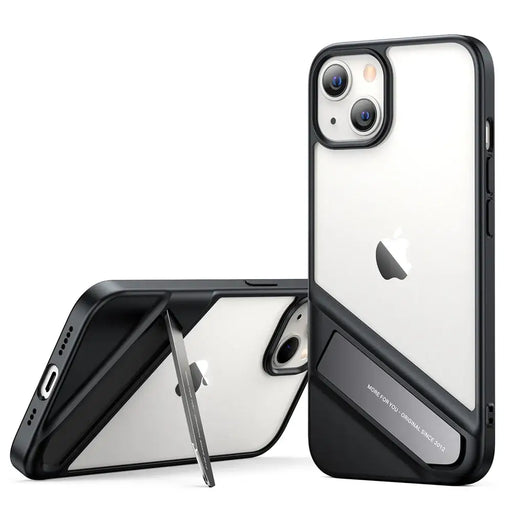 Ugreen Fusion Kickstand Case iPhone 13 Hard Cover with Gel Frame and Stand black (90152) - Cell phone cases