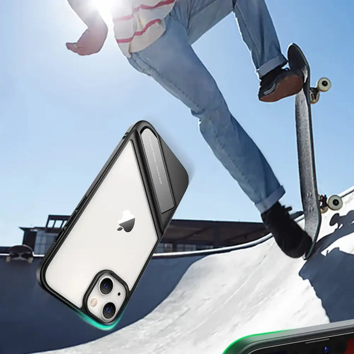 Ugreen Fusion Kickstand Case iPhone 13 Pro Hard Cover with Gel Frame and Stand black (90153) - Cell phone cases