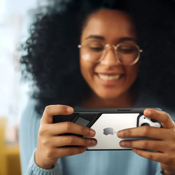 Ugreen Fusion Kickstand Case iPhone 13 Pro Hard Cover with Gel Frame and Stand black (90153) - Cell phone cases