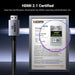 Ugreen HD171 25908 cable with HDMI 2.1 8K connectors certified 1 m - gray - Video cables<<<HurtelXML