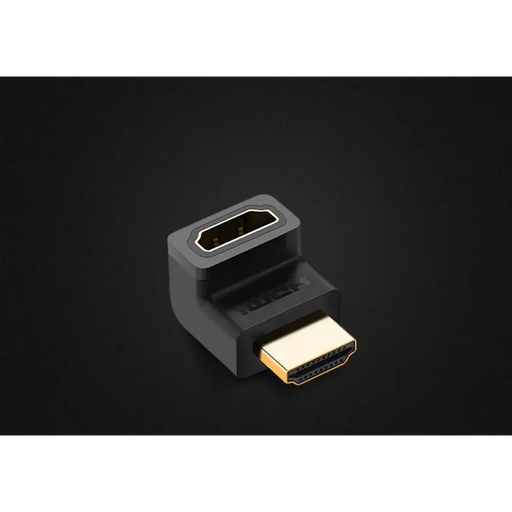 Ugreen HDMI adapter angle connector bottom black (20109) - Video adapters<<<HurtelXML
