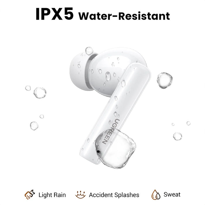 Ugreen HiTune T6 wireless headphones with ANC function + USB-A - USB-C cable - white - Headphones