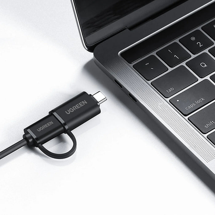 Ugreen HUB 4in1 USB-C - 4xUSB 3.0 5Gb/s 1m black (CR113) - USB hubs<<<HurtelXML&&&USB хъбове и адаптери<<<Компютърна