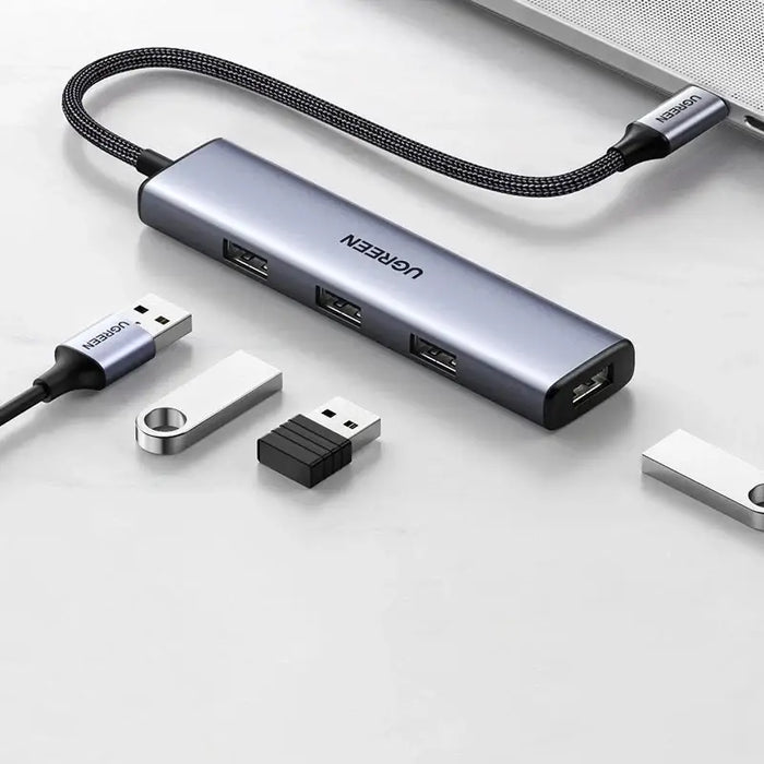 Ugreen HUB USB Type C splitter - 4x USB 3.2 Gen 1 silver (CM473 20841) - USB hubs<<<HurtelXML